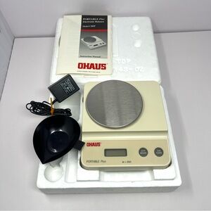 OHAUS Model C305P Portable Plus Electronic Balance Scale W/ Power Cable & Scoop